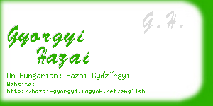 gyorgyi hazai business card